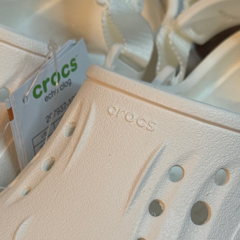 Crocs Echo Clog White | Chunky Platform Comfort Clogs | Unisex M4/W6 | NWT - Picture 8 of 10